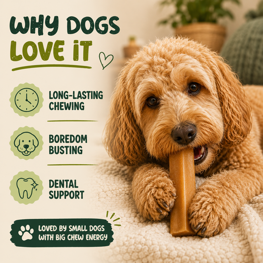 5 Pack - Small Yak Chews for Dogs with Turmeric
